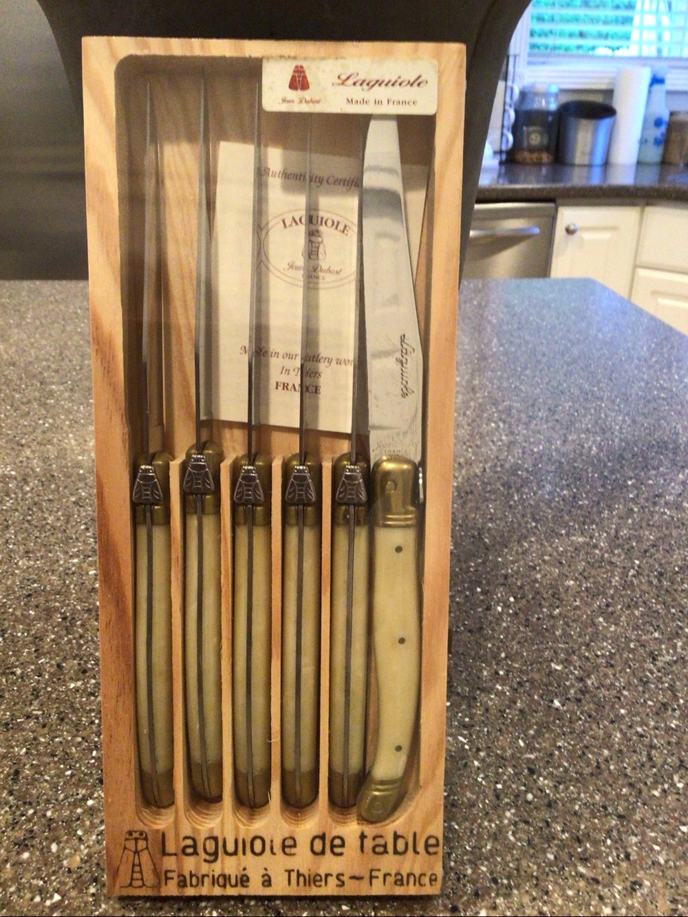 NEW Laguiole Ivory 9” Steak Knives, Set of 6